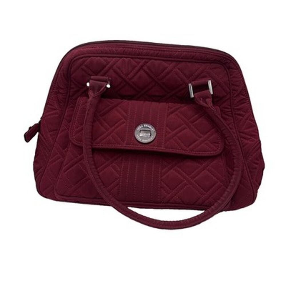 Vera Bradley Quilted Shoulder Purse – Burgundy – Classic Pattern – Everyday Hand